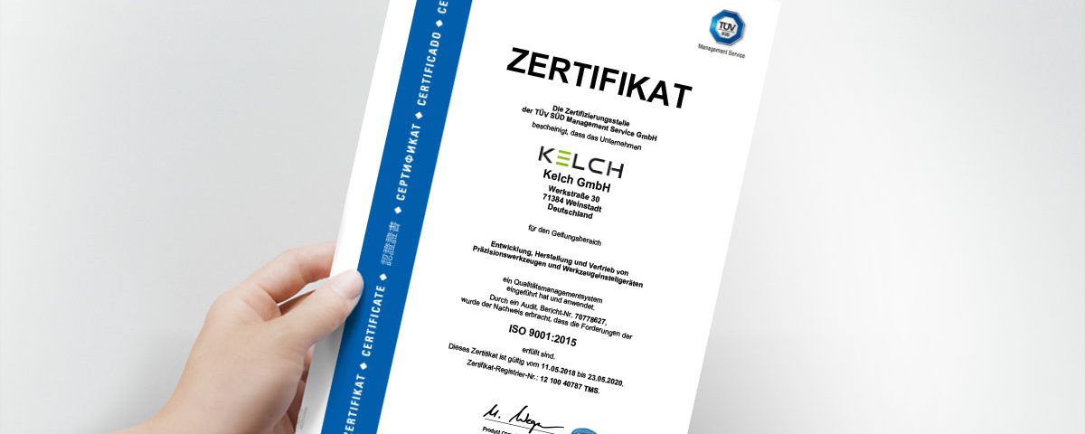 Zertifikat ISO 9001