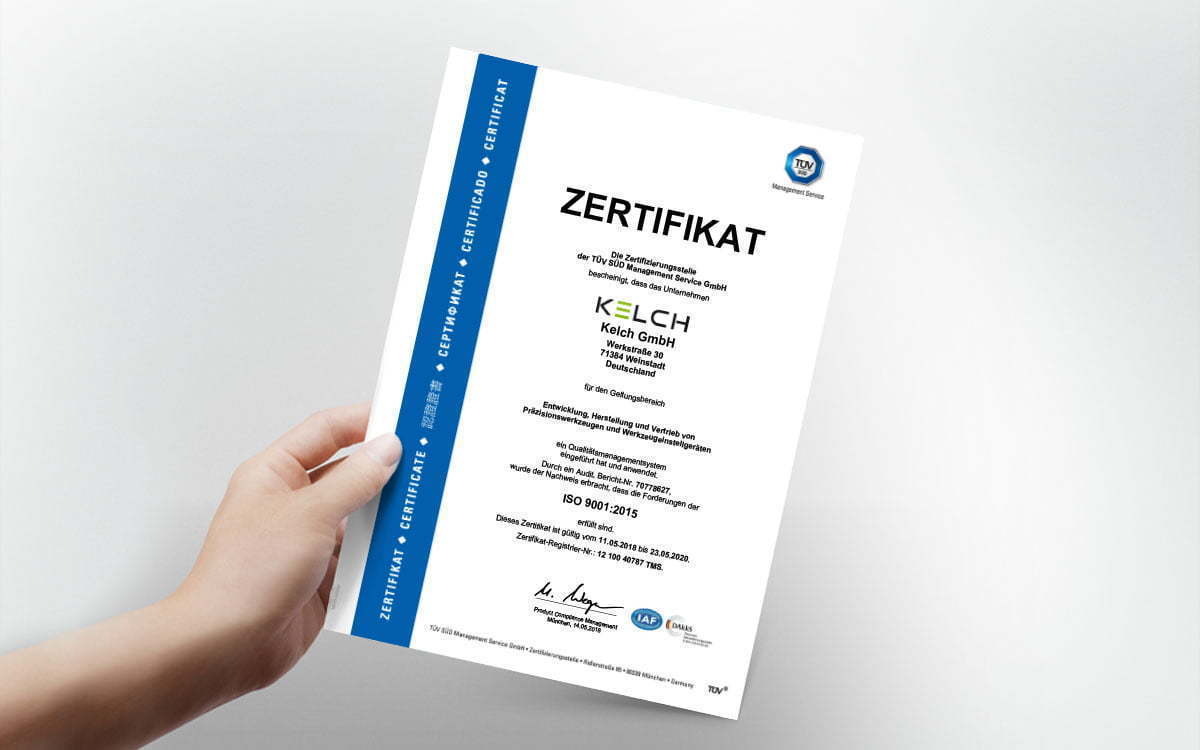 Zertifikat ISO 9001