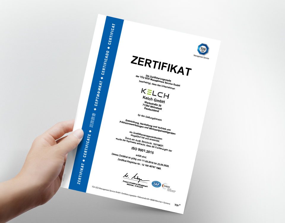 Zertifikat ISO 9001 2018