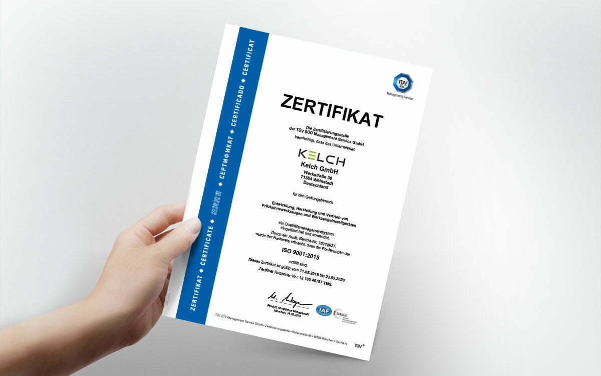 Zertifikat ISO 9001 2018