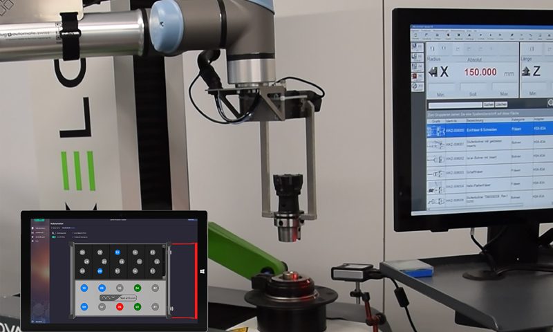 Preview of the AMB: KELCH together with its partners will be showcasing how automation can be introduced step by step, including tool presetting control with robots by tablet.