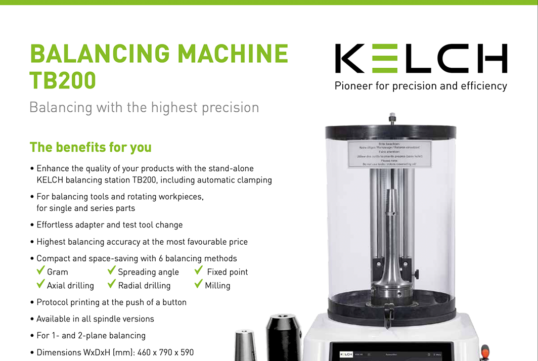 KELCH TB200 - Balancing Machine - Flyer ENG